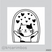 Carimbo Gatinho cheio de Amor