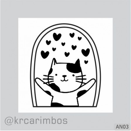 Carimbo Gatinho cheio de Amor