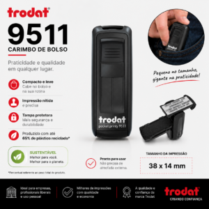 Carimbo de Bolso Trodat Pocket 9511