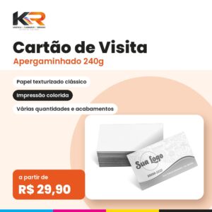 Cartão de Visita Apergaminhado 240g