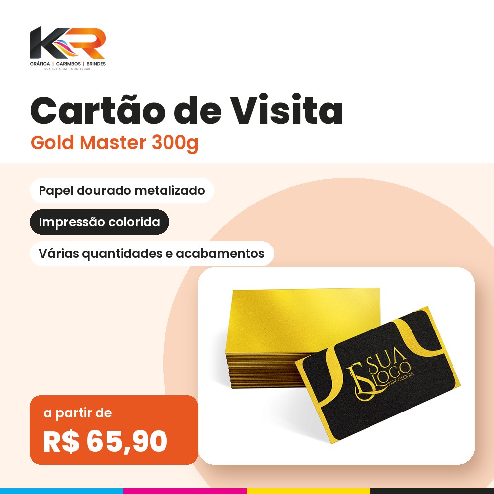 Cartão de Visita Gold Master 300g