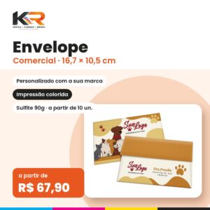 Envelope Comercial Personalizado – KR Carimbos e Gráfica