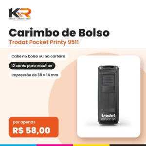 Carimbo de Bolso Trodat Pocket Printy 9511 – KR Carimbos e Gráfica