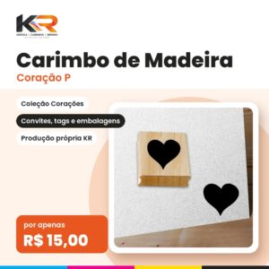 Carimbo Coração P – KR Carimbos e Gráfica