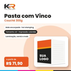 Pasta com Vinco – Couché 300g – KR Carimbos e Gráfica