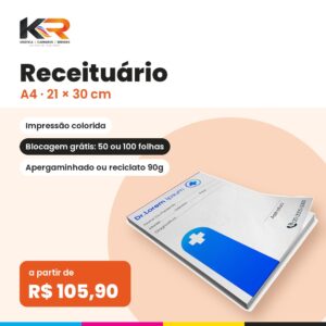 Receituário A4 – 21 × 30 cm