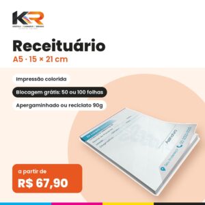 Receituário A5 – 15 × 21 cm