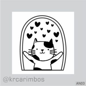 Carimbo Gatinho cheio de Amor