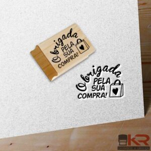 Carimbo Obrigada pela sua compra!