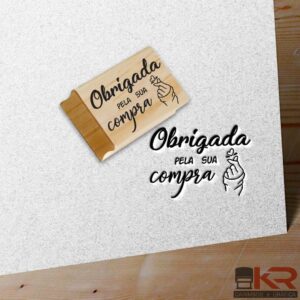 Carimbo Obrigada pela sua compra.