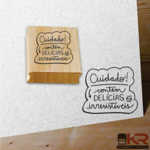 Carimbo Cuidado! Contém delícias irresistíveis
