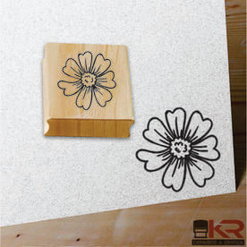 Carimbo Flor bem me quer, mau me quer
