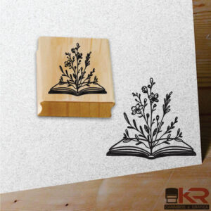 Carimbo Livro florescendo