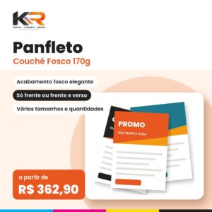 Panfleto Couché Fosco 170g